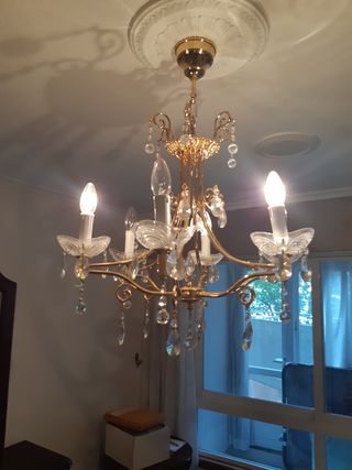 Lampara de cristal de roca