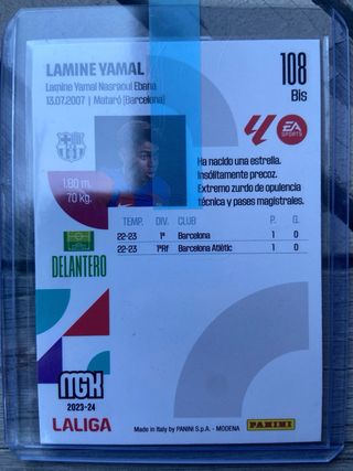 Cromo Lamine Yamal 23-24 Panini RC perfecta