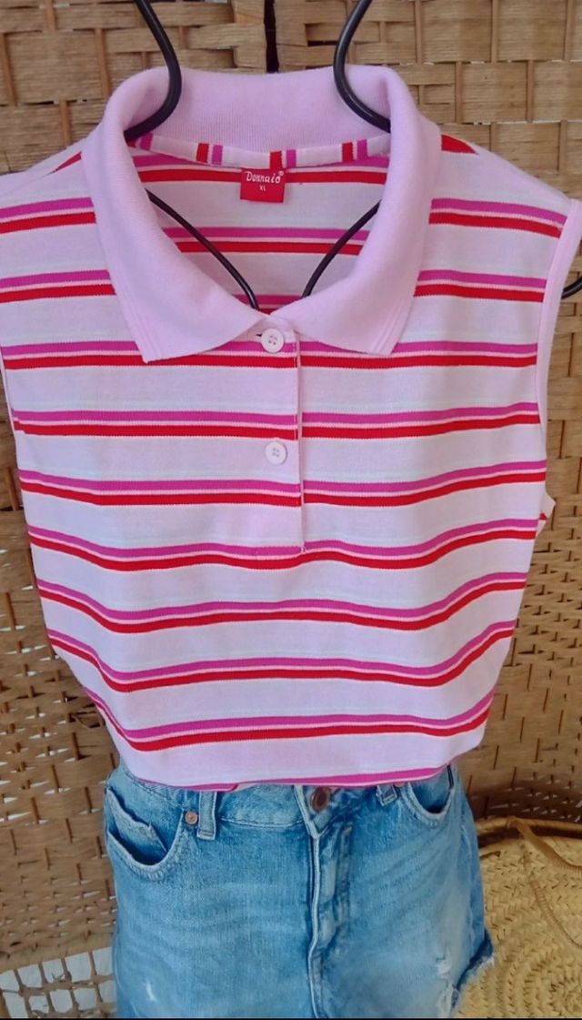 Conjunto pólo riscas & calções