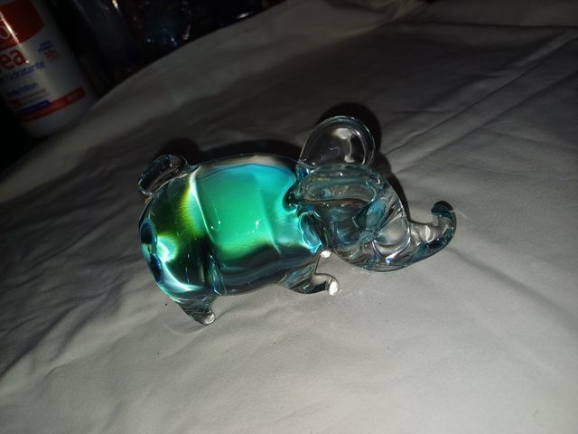 Figura de cristal de Murano em forma de elefante