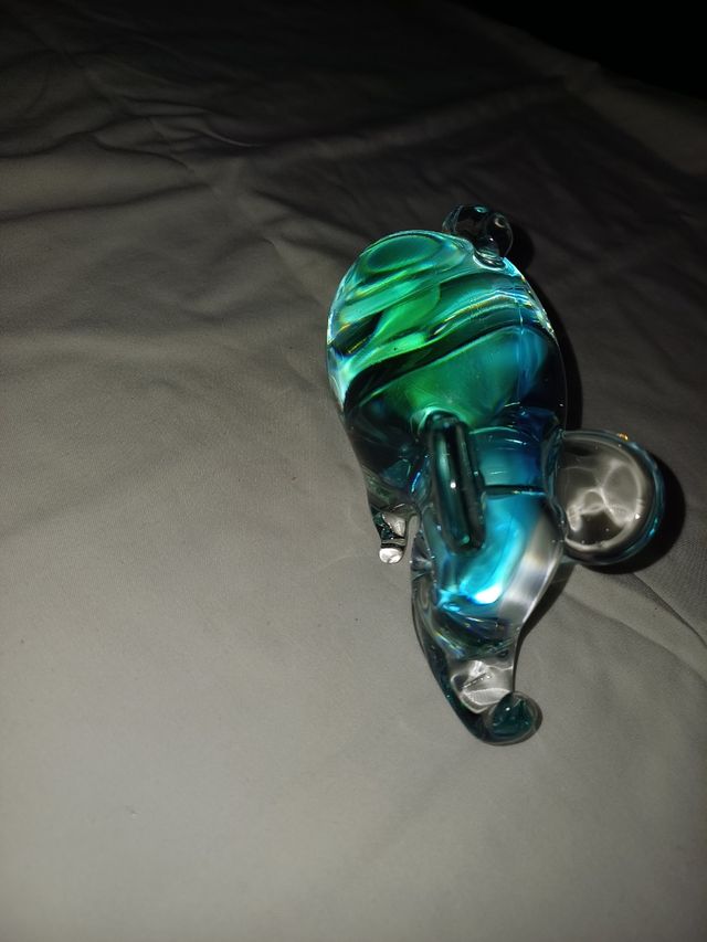 Figura de cristal de Murano em forma de elefante