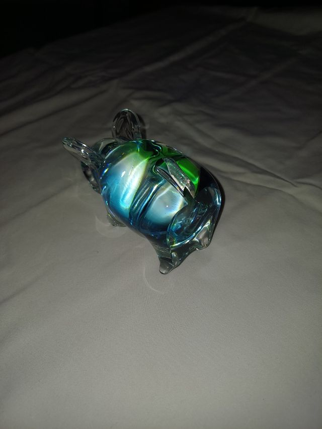 Figura de cristal de Murano em forma de elefante