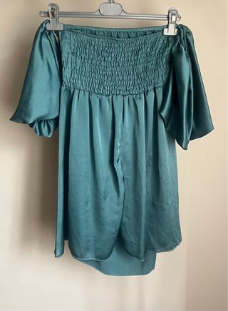Vestito estuvo Turchese Maniche a Palloncino donna