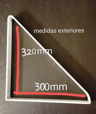 Escuadras estantería - 2uds - Blancas