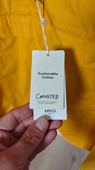 Chaqueta exterior Mango amarilla para hombre nueva