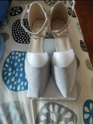 Zapatos fiesta plata 39-40