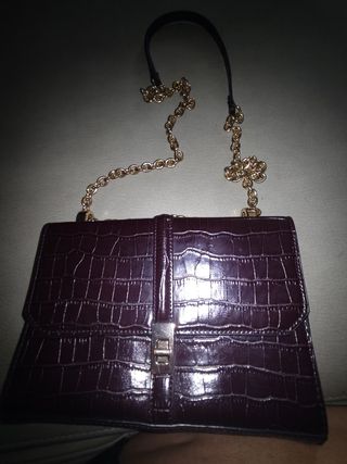 Bolso Mango cadena - color chocolate 