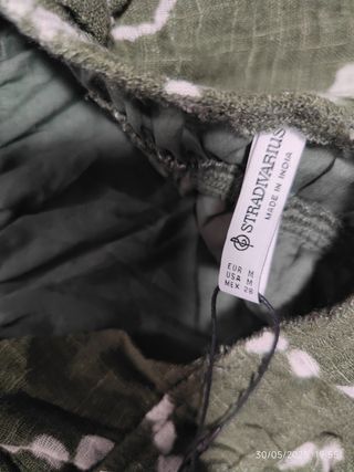 Vestido Stradivarius - Verde Oliva - Talla M