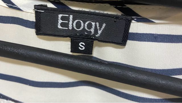 Vestido Elogy rayas marineras blanco-negro