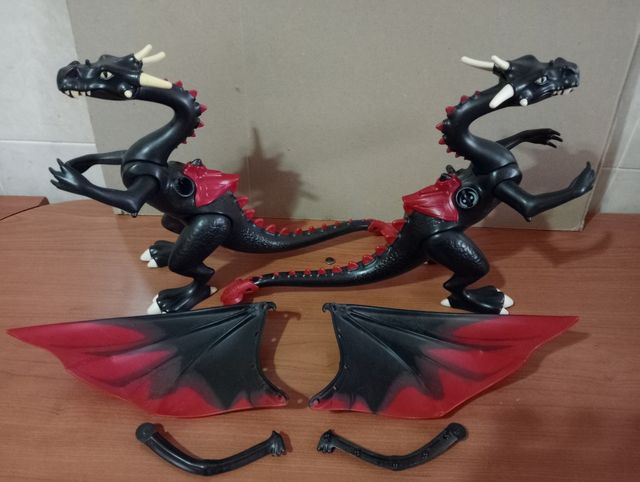 Playmobil-Lote dragones negros con luz 4838