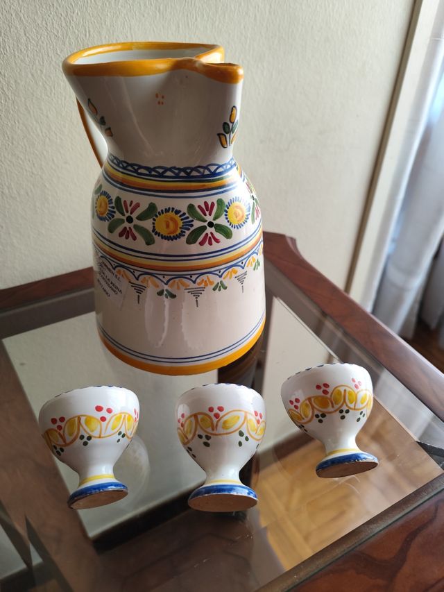 Jarra y 3 huevos Talavera España