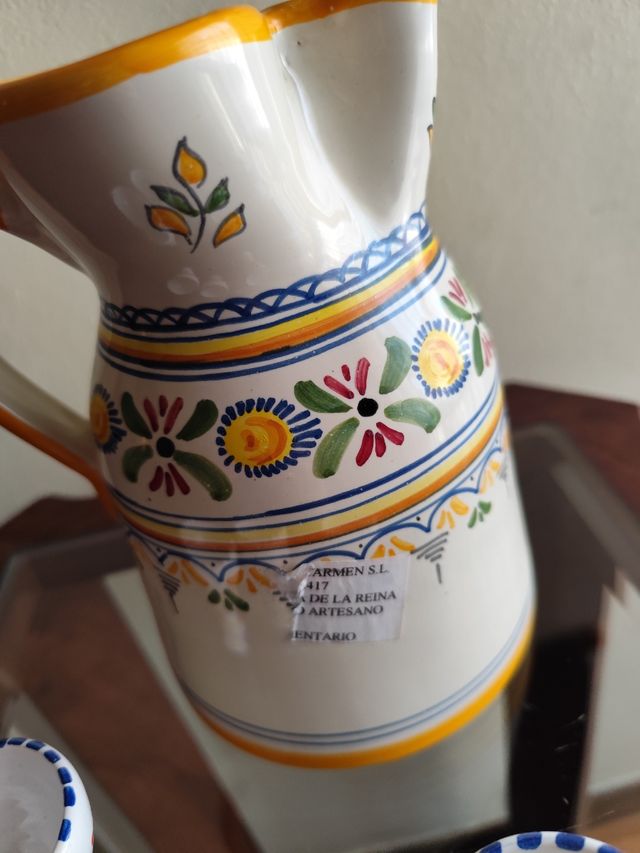 Jarra y 3 huevos Talavera España