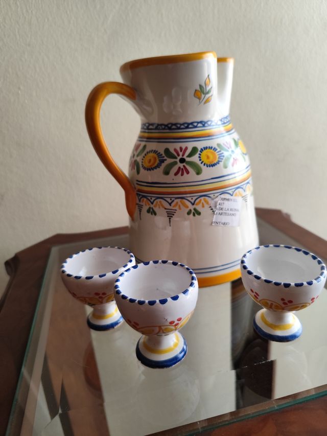 Jarra y 3 huevos Talavera España