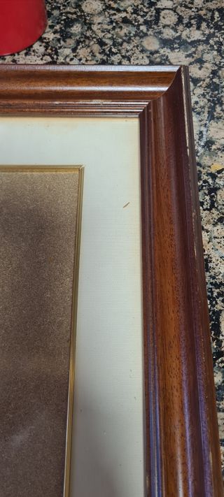 Marco madera marrón dorado