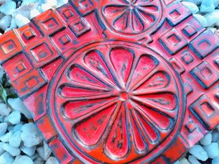 Baldosas únicas Fat Lava años 60 color rojo