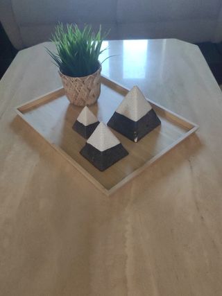 Mesa centro mármol travertino.

