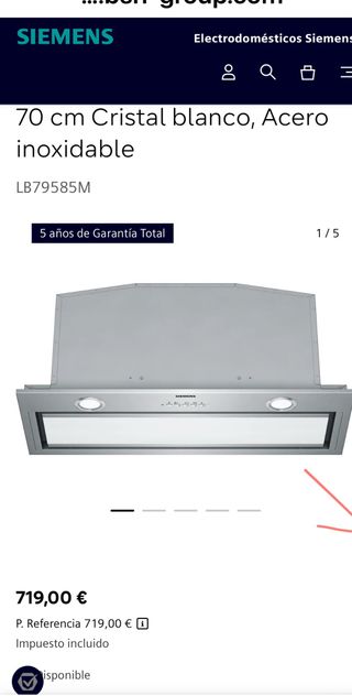 Campana Siemens LB79585M - 70cm