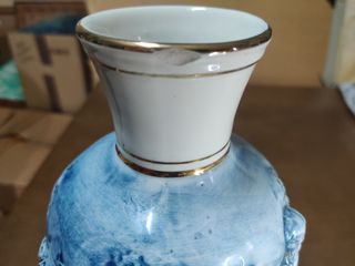 Jarrón Capodimonte: Azul y blanco