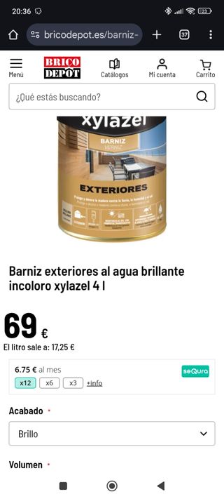 Barniz Xylazel madera exterior incoloro (2 botes 