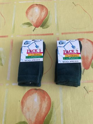 Calcetines escolares verdes - Talla 4