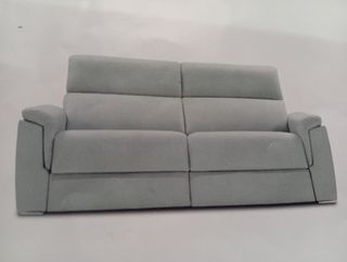 Sofá relax gris - 2 plazas