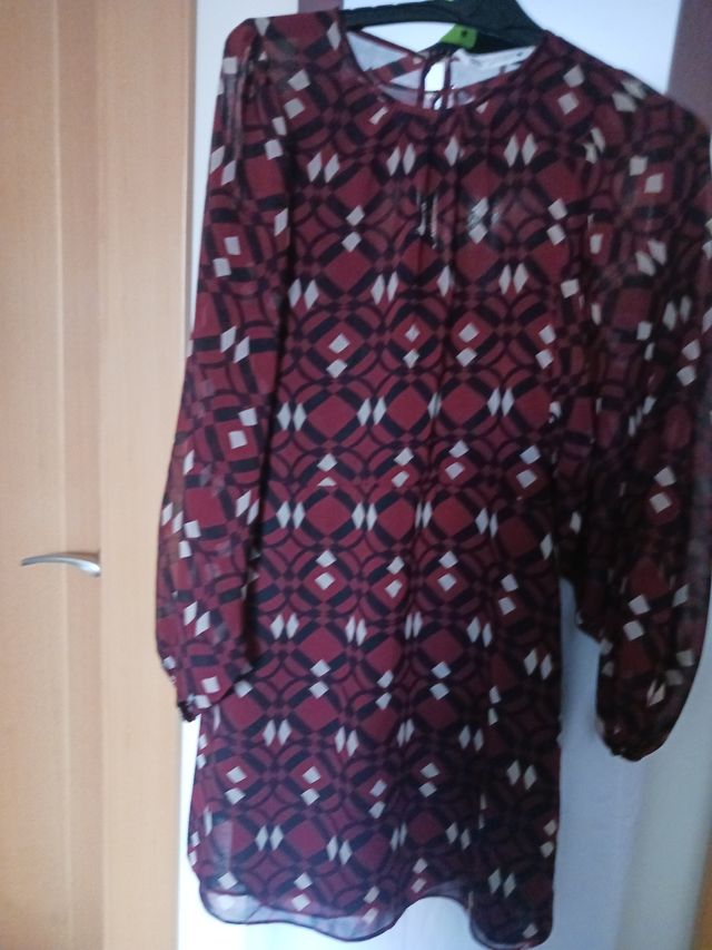 Vestido Zara rojo y negro