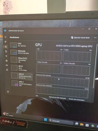 Portátil Asus TUF Gaming F15 RTX 3050