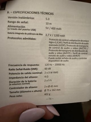 Altavoz portátil rojo