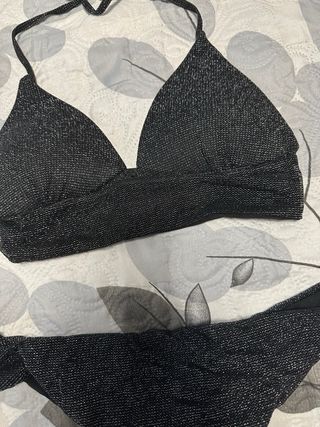Bikini negro brillante