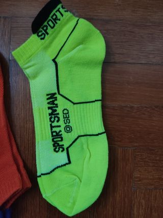 Lote 10 pares Calcetines - Verde & Naranja