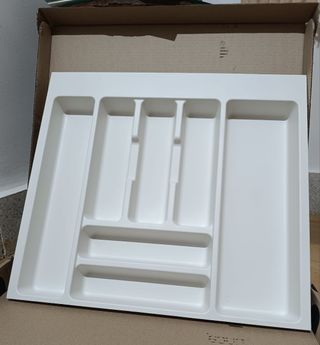 Cubertero plástico blanco