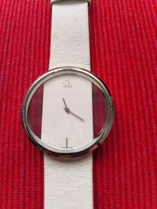 Reloj Calvin Klein mujer blanco plata