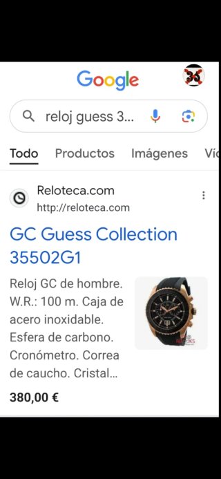 Reloj Guess GC - Negro y Dorado