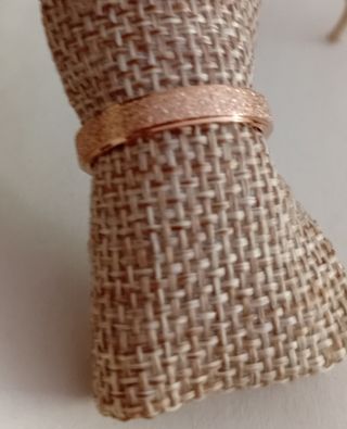 Anillo Aro rosa rugoso