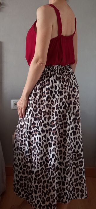 Falda larga leopardo - boho chic