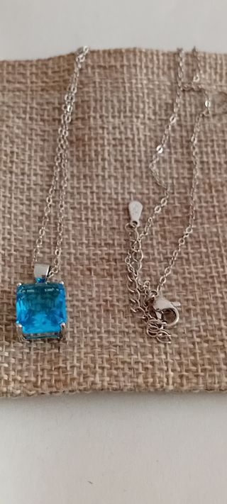 Collar plata azul - Joya elegante