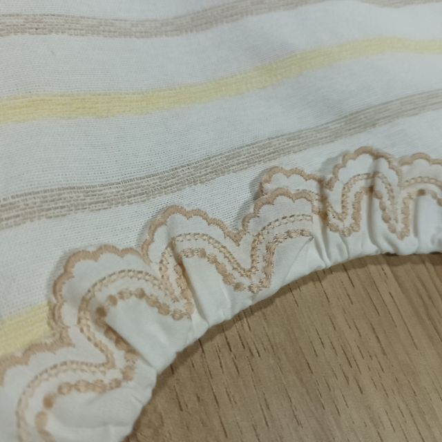 Vestido niña rayas beige-amarillo