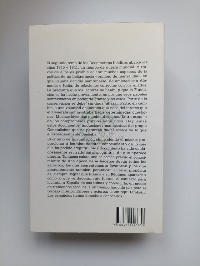 Documentos Inéditos Historia Generalísimo Franco