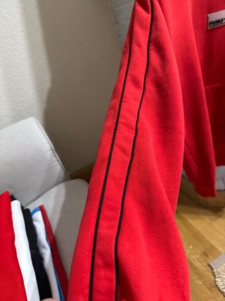 Sudadera Puma roja c/ capucha - Talla M