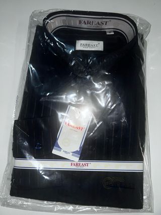 Camisa FAREAST negra a rayas