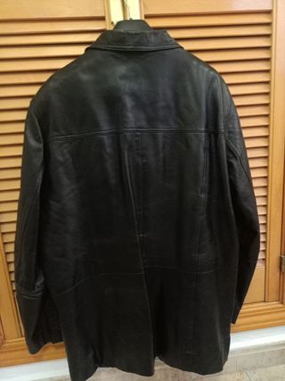 Cazadora cuero negra - Talla 54