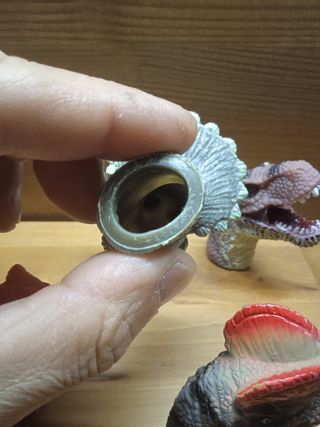 5 dinosauri da dito in gomma vintage