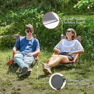 Silla de playa-picnic plegable baja Portal gris