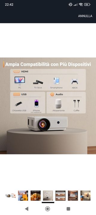 Mini proiettore bianco