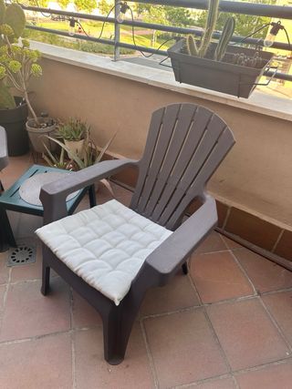 Sillones y mesa terraza - Marrón