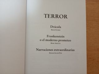 Novela TERROR ( 3 títulos en 1 )