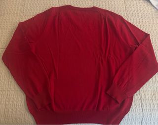 Jersey rojo de cuello de pico Ralph Lauren Talla L