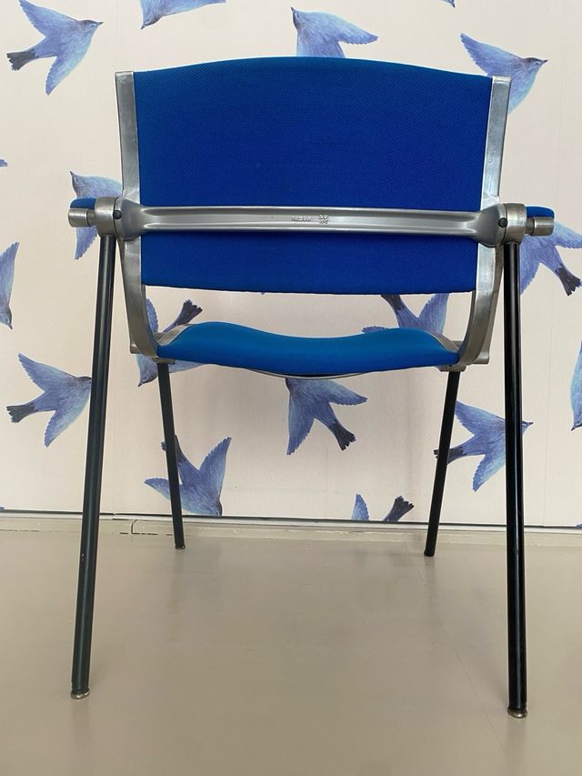Silla Vaghi aluminio azul