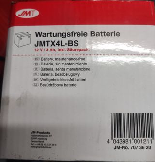 Batería JMTX4L-BS 12V 3Ah