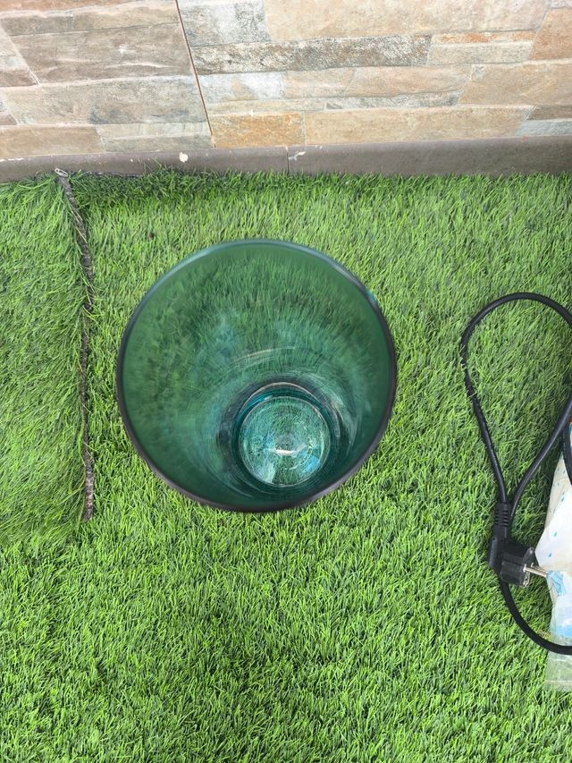 Jarrón Vidrio Verde - Decoración